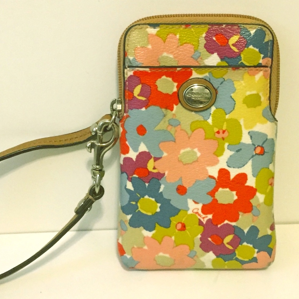 Coach Floral Wristlet
